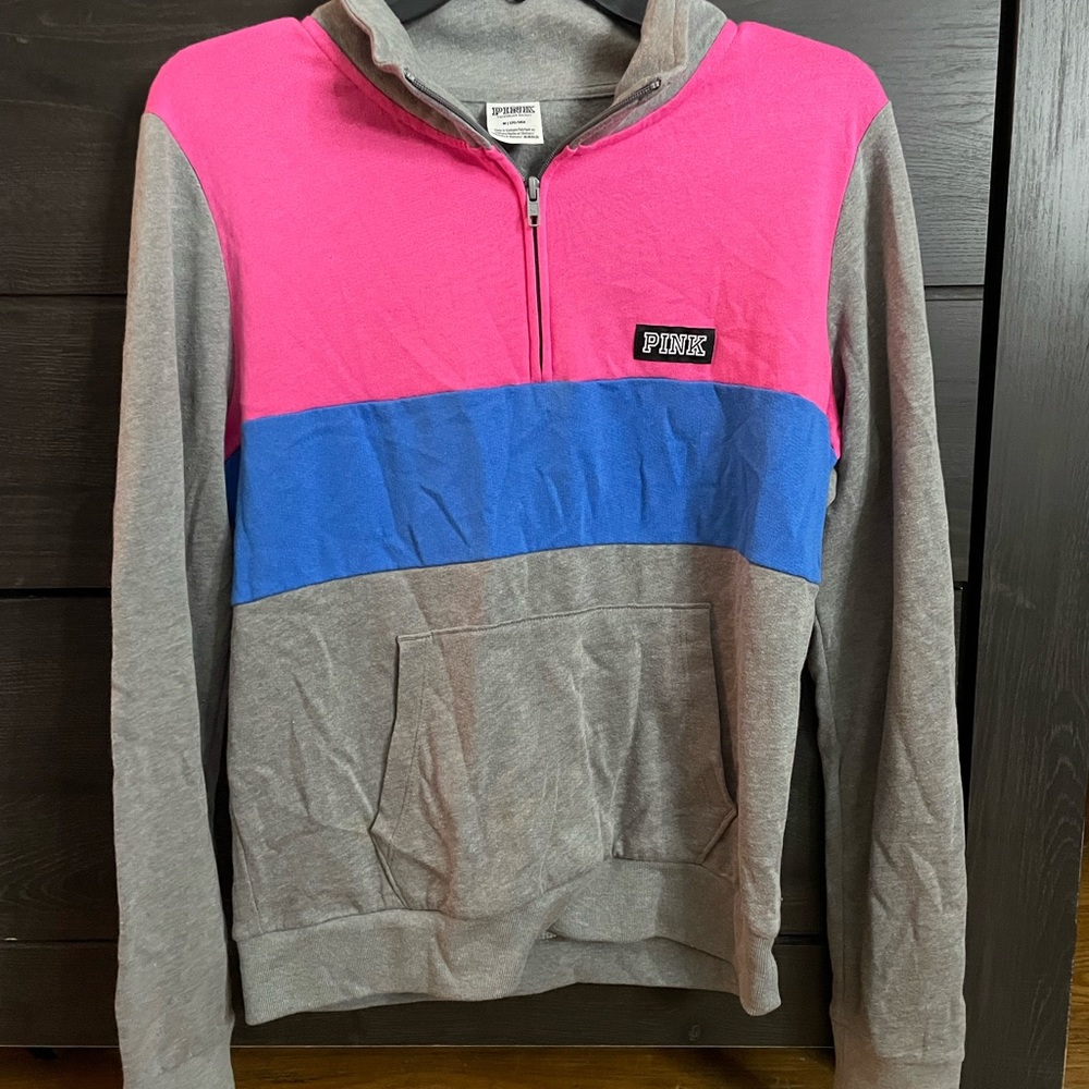 PINK half zip sweatshirt